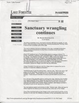 Sanctuary Wrangling Continues